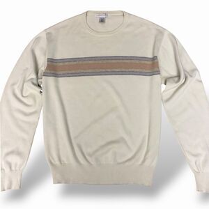 Geoffrey Beene Long Sleeve Pullover Sweater Men Size XL Cotton Academia Preppy